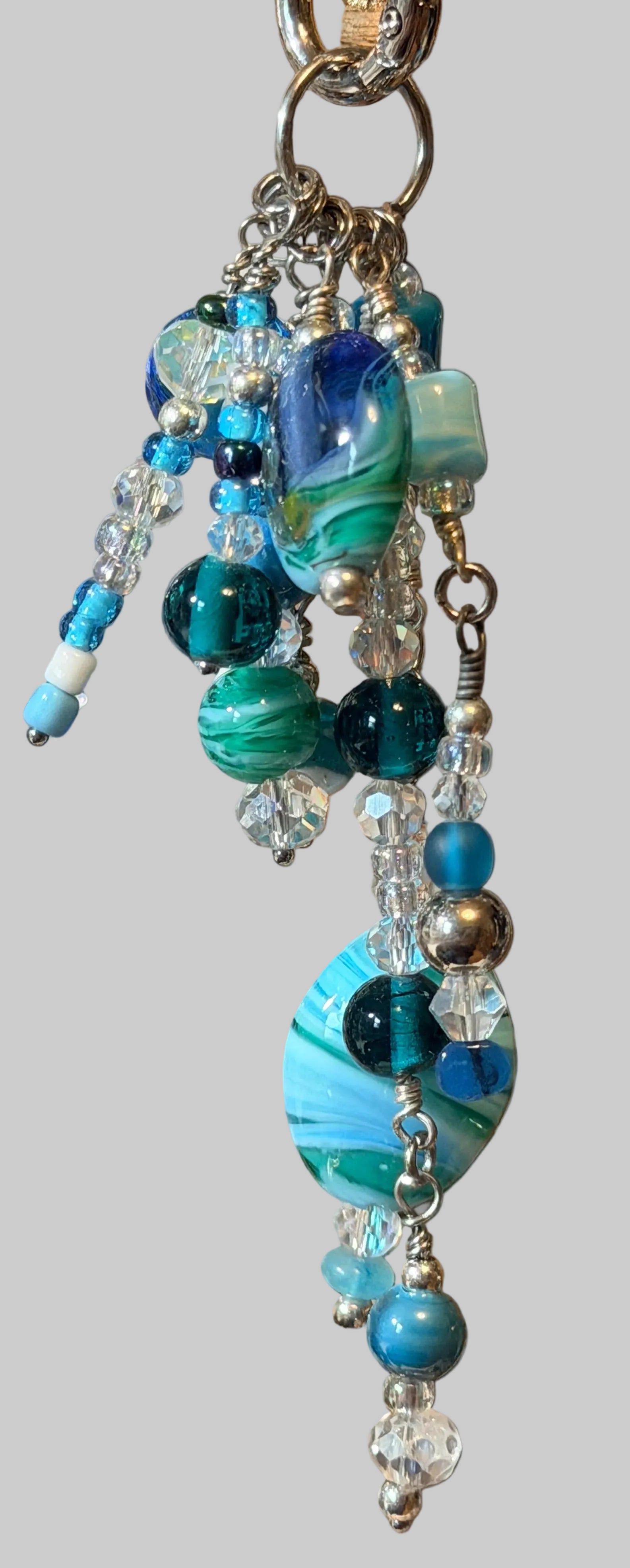 Sweet Greens and Blues Bag Charm