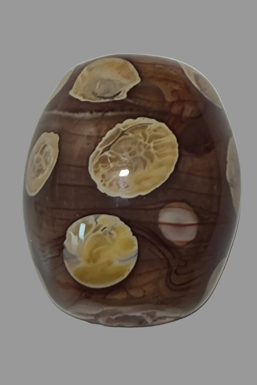 Earth tone lampwork glass bead