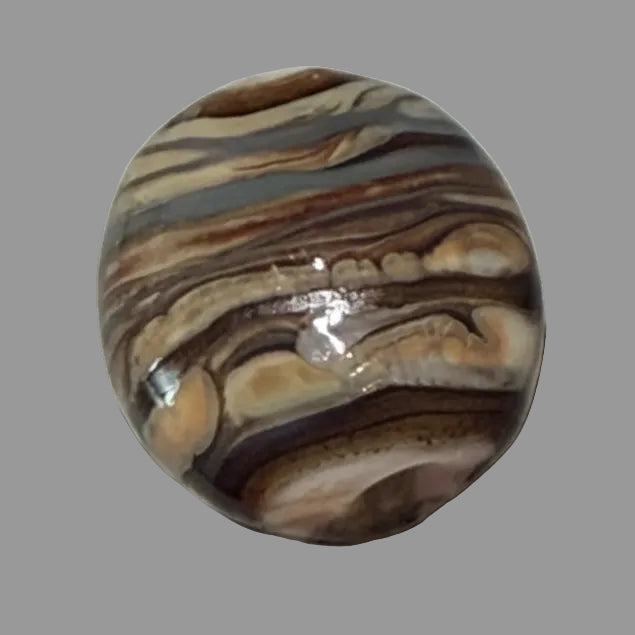 Earth tones lampwork bead - Flash Flood