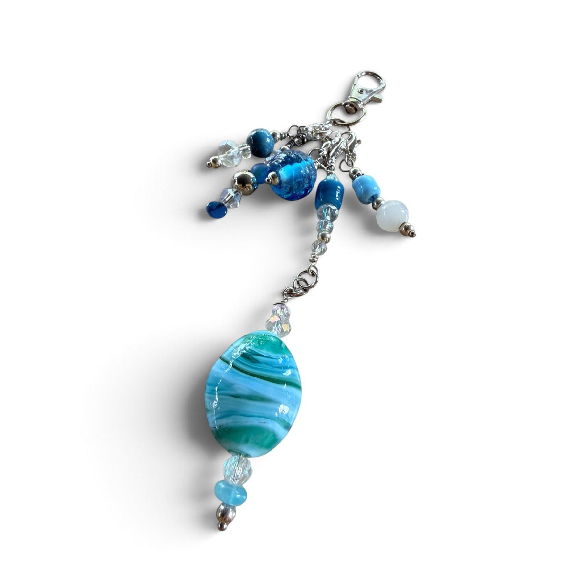 Bag Charm: Sweet Greens and Blues